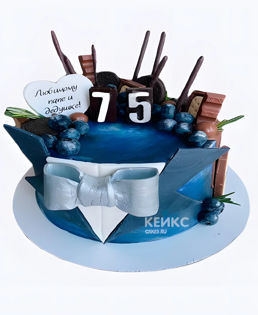 Торт на 75 летний юбилей дедушке Фото