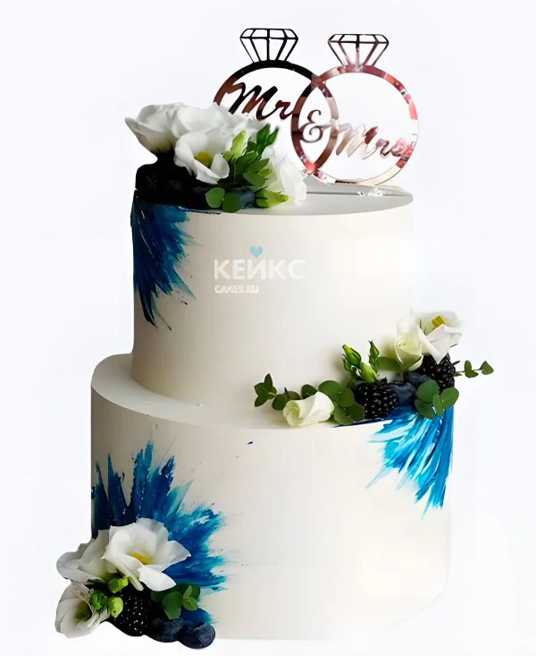 Свадебный торт с градиентом Мистер и Миссис Свадебный торт с градиентом Мистер и Миссис Фото