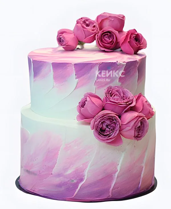 Свадебный торт с градиентом Розы фуксия Свадебный торт с градиентом Розы фуксия Фото