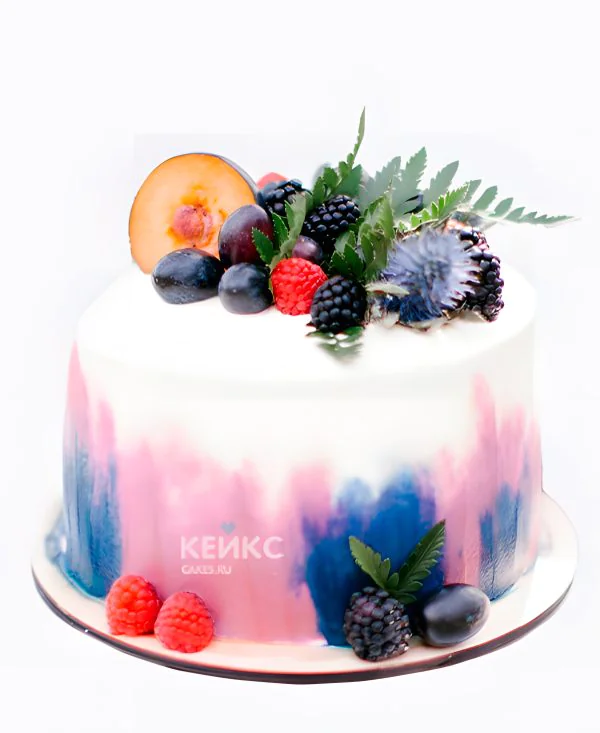 Свадебный торт с градиентом с ягодами Свадебный торт с градиентом с ягодами Фото