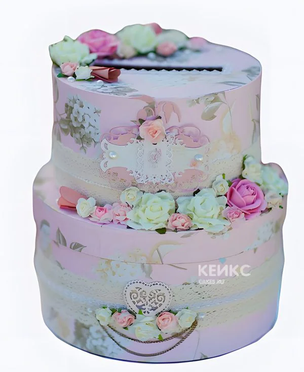 Свадебный торт в стиле Шебби Шик в виде коробок Фото