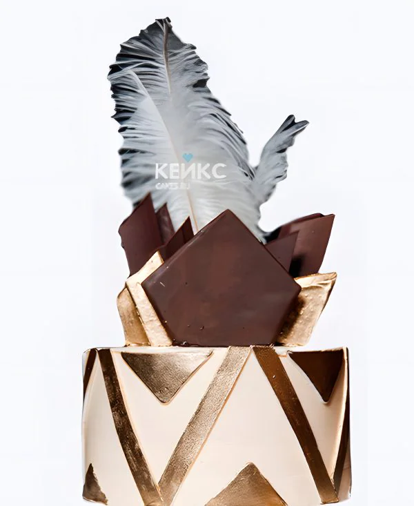 Свадебный торт в стиле Великий Гэтсби кусочки шоколада Фото