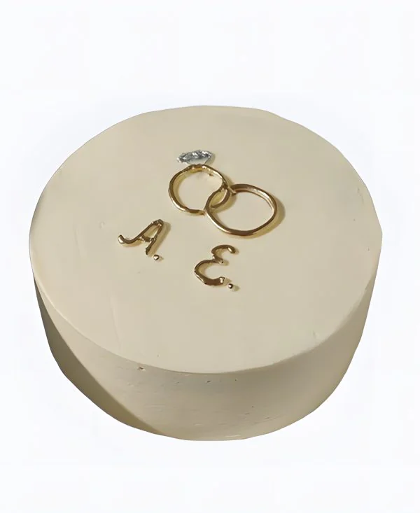 Свадебный торт с инициалами Фото