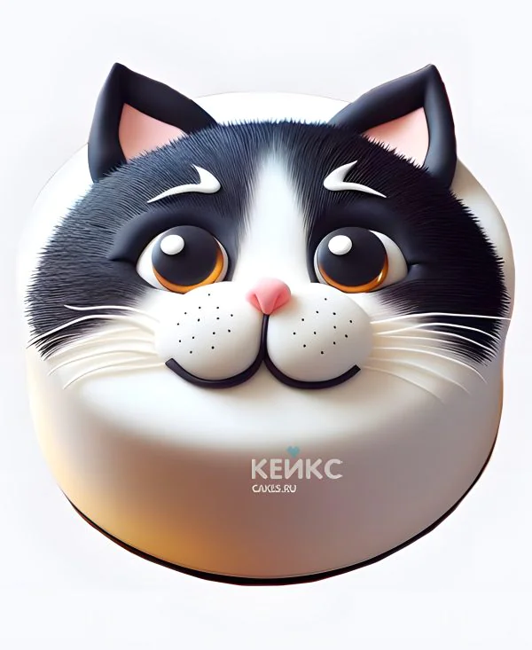 Торт девочке с реалистичной мордочкой котика Торт девочке с реалистичной мордочкой котика Фото