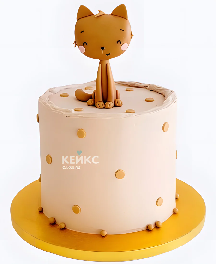 Торт девочке с рыжим котиком Торт девочке с рыжим котиком Фото