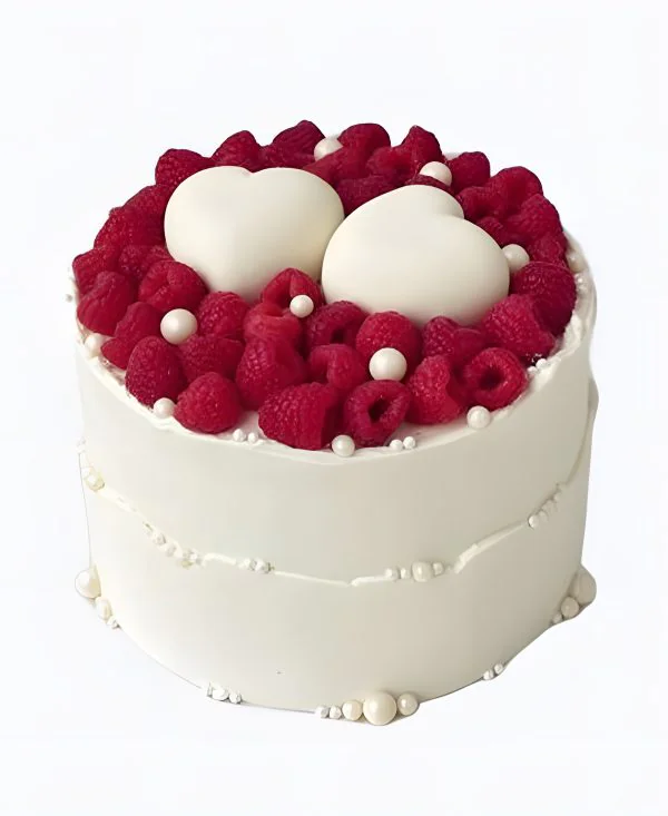 Торт Два сердца в малине Фото