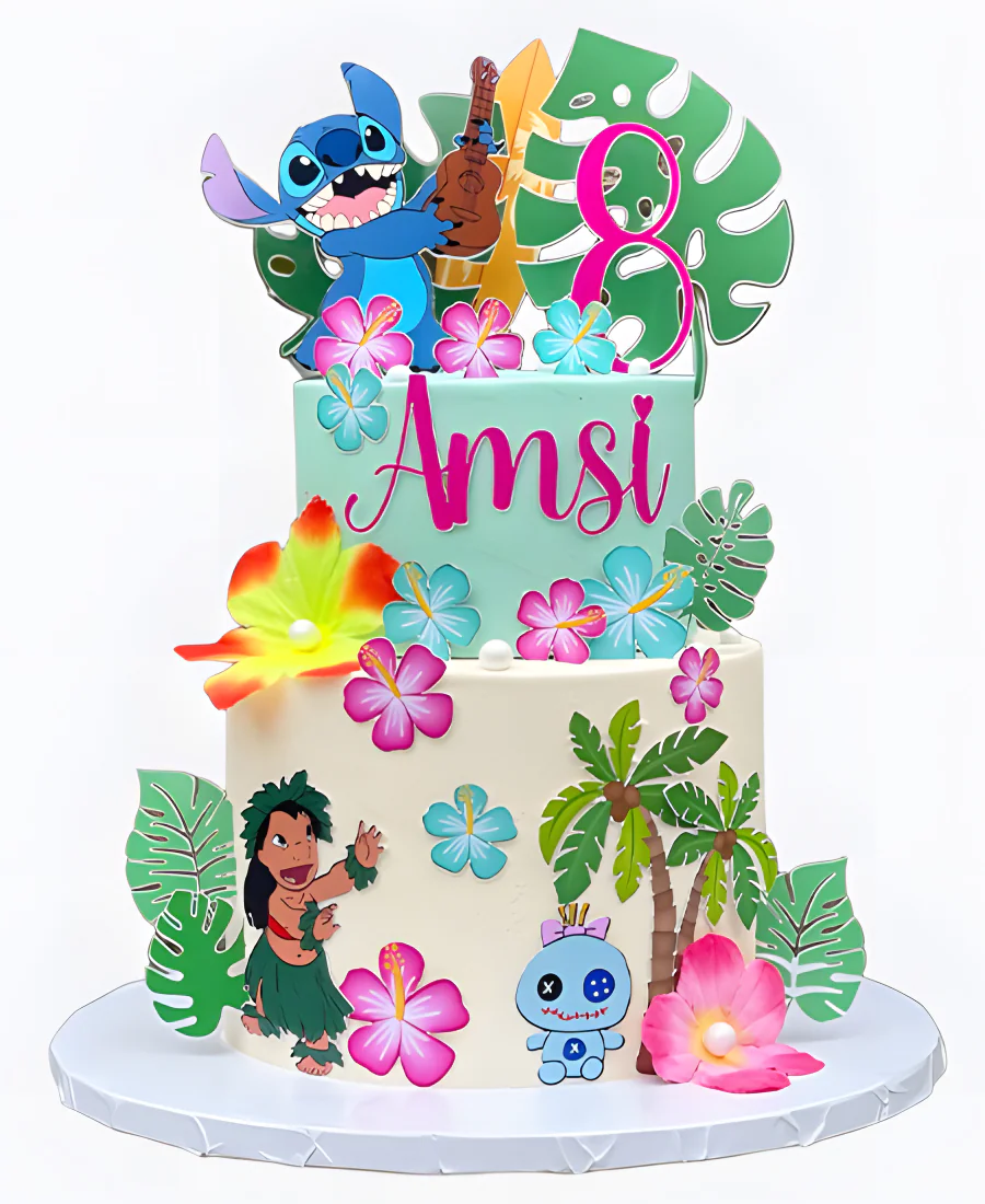 Торт двухъярусный с цифрой и именем Торт двухъярусный с цифрой и именем Фото