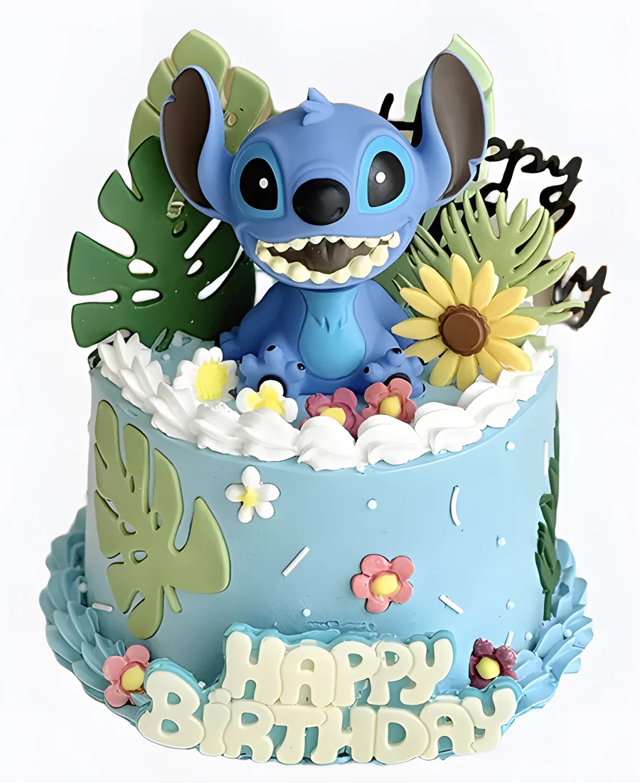 Торт голубой с фигурками Торт голубой с фигурками Фото