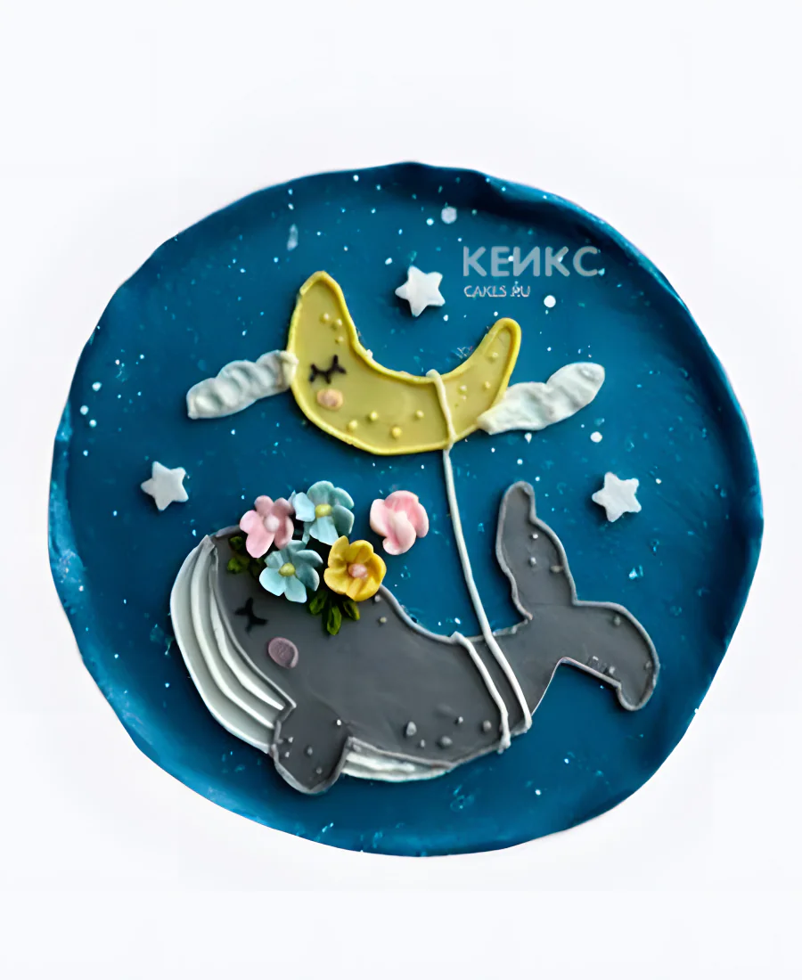 Торт Кит с месяцем Торт Кит с месяцем Фото