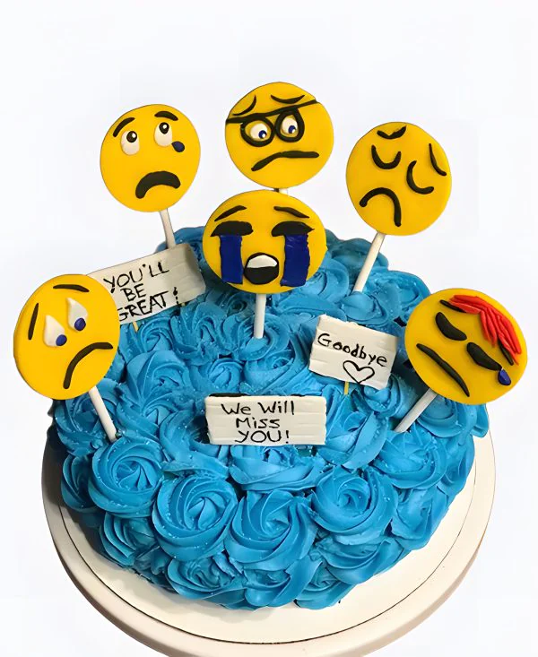 Торт коллегам Грустные смайлики Фото