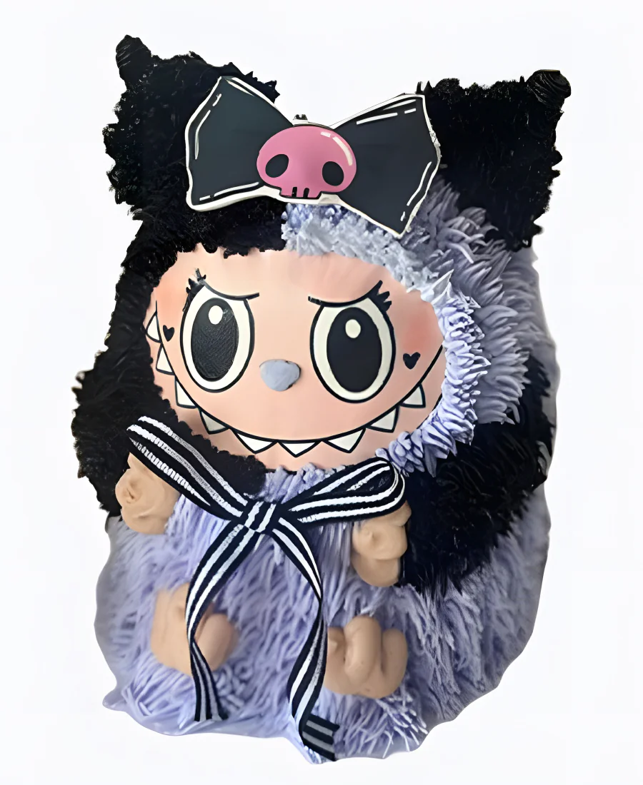 Торт Лабубу черно-фиолетовый Фото