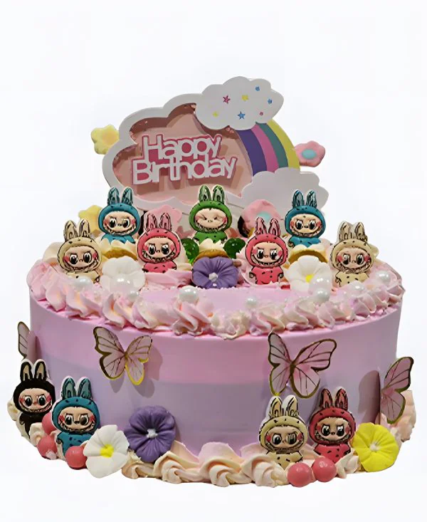 Торт Лабубу Радужная вечеринка Торт Лабубу Радужная вечеринка Фото