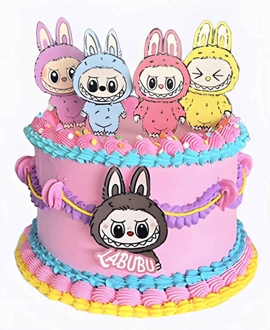 Торт Лабубу радужный Торт Лабубу радужный Фото