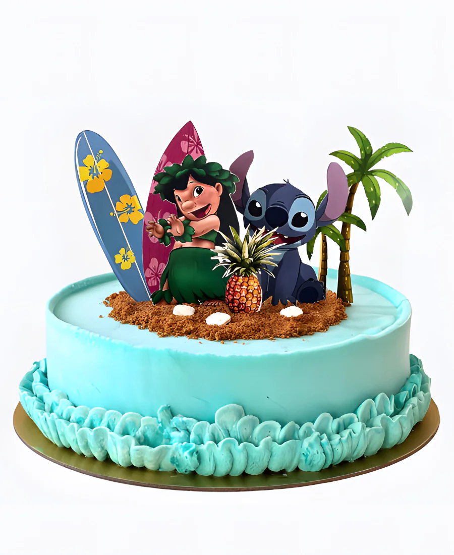 Торт Лило и Стич с серфами Фото