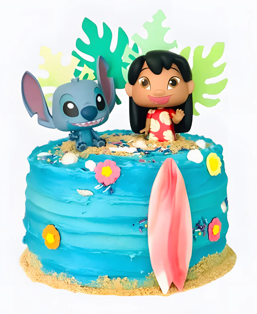 Торт Лило и Стич с серфом Торт Лило и Стич с серфом Фото