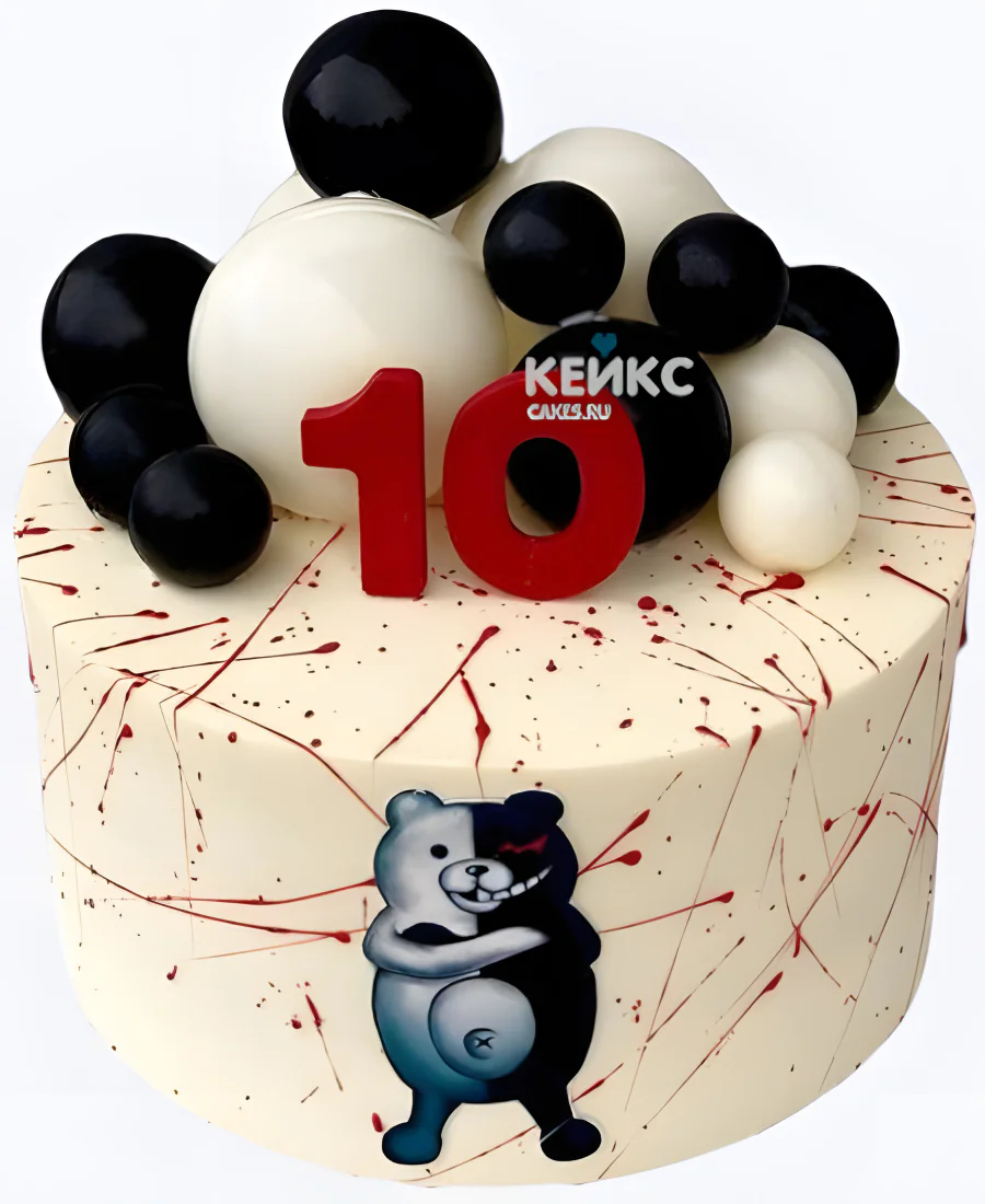 Торт на день рождения 10 лет Данганронпа Торт на день рождения 10 лет Данганронпа Фото