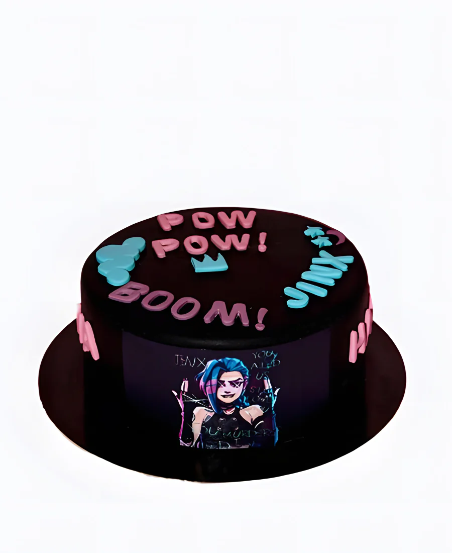 Торт на день рождения с фотопечатью Аркейн Фото