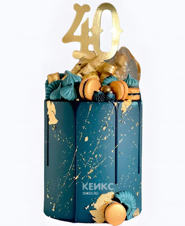 Торт на юбилей 40 лет с макаруни Торт на юбилей 40 лет с макаруни Фото