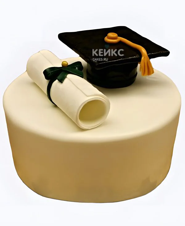 Торт на Получение диплома Минимализм Фото