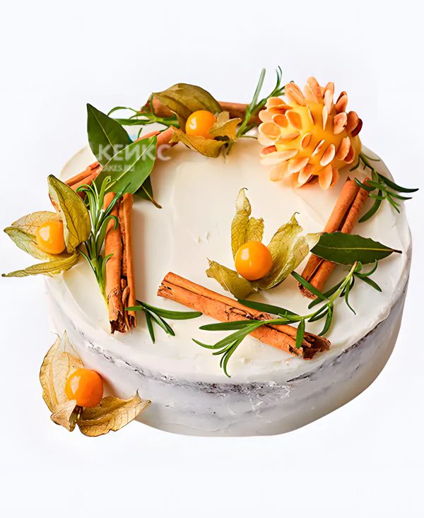 Торт на Рождество с физалисом и корицей Фото