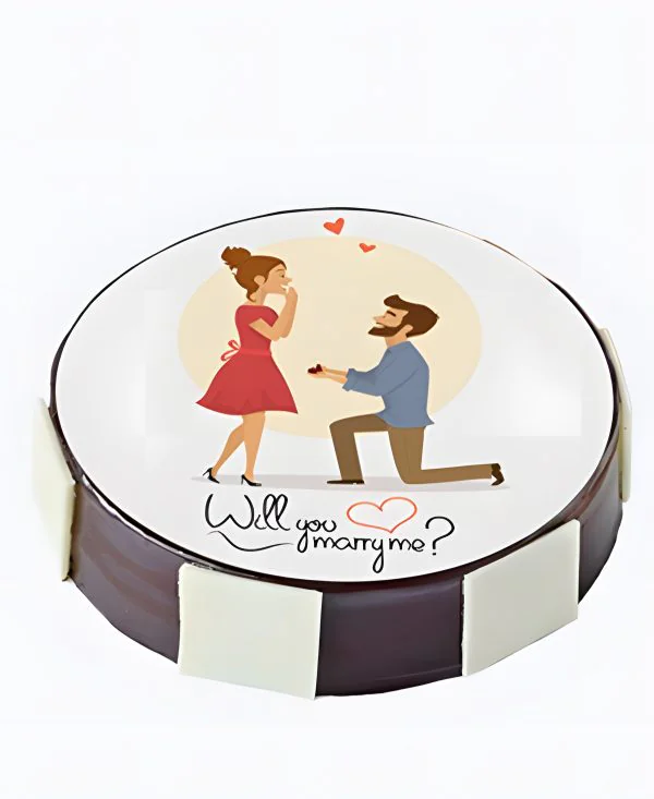 Торт на сватовство с фотопечатью Торт на сватовство с фотопечатью Фото