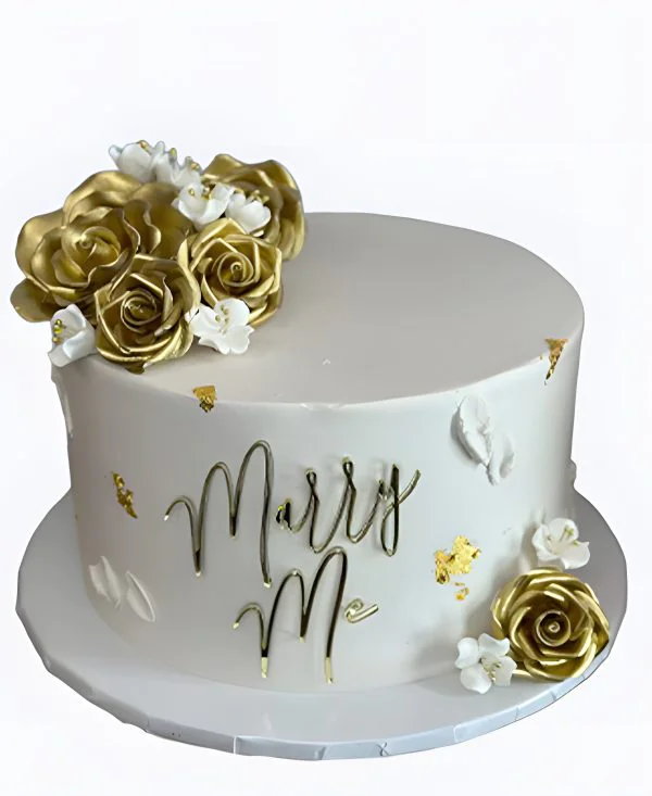 Торт на сватовство с золотыми розами Торт на сватовство с золотыми розами Фото