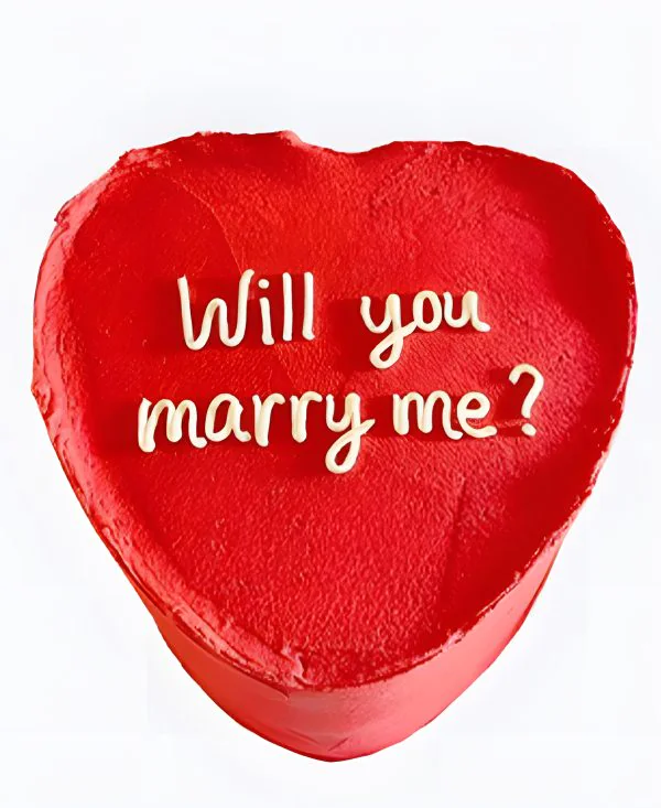 Торт на сватовство в виде сердца с надписью Торт на сватовство в виде сердца с надписью Фото