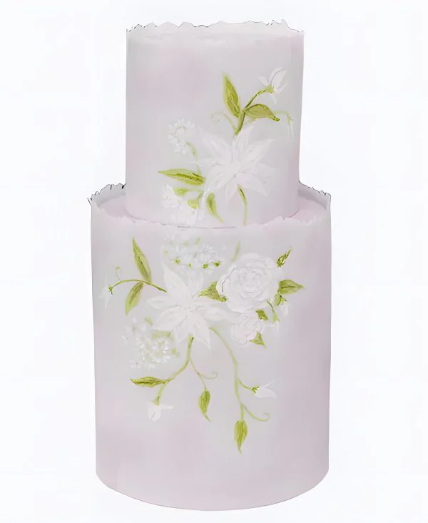 Торт Нежность белых цветов Фото