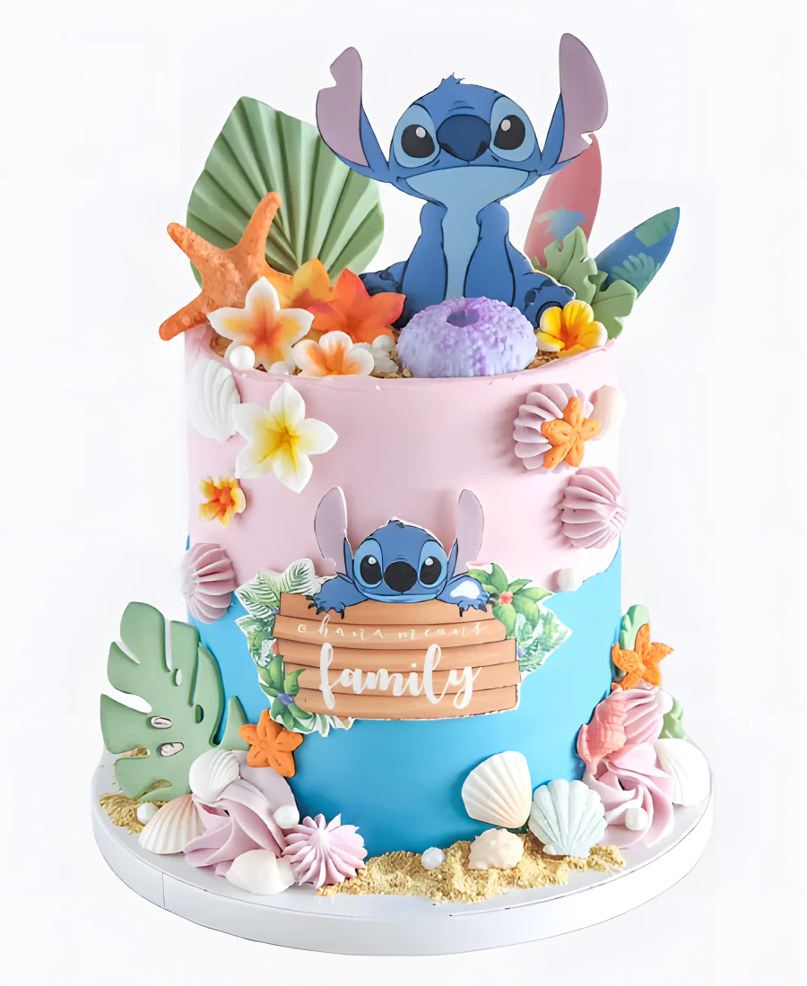 Торт Нежный с ракушками и цветами Торт Нежный с ракушками и цветами Фото