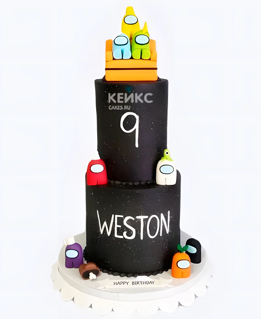 Торт по игре Among Us на день рождения 9 лет Торт по игре Among Us на день рождения 9 лет Фото