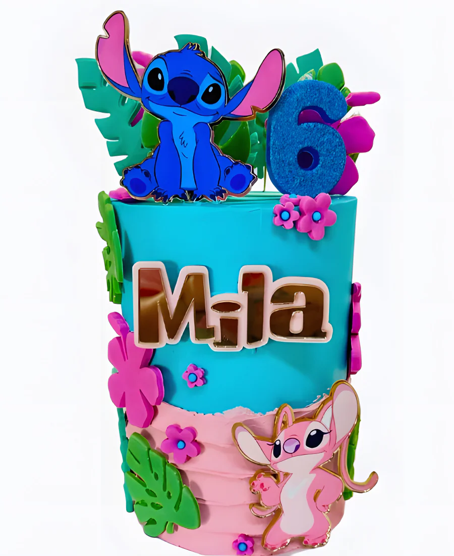 Торт розово-голубой Торт розово-голубой Фото