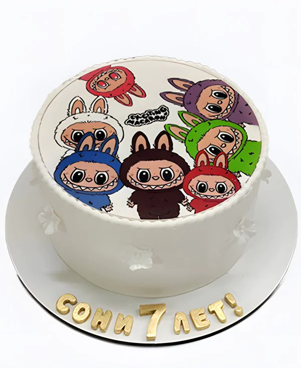 Торт с фотопечатью Герои Лабубу Торт с фотопечатью Герои Лабубу Фото