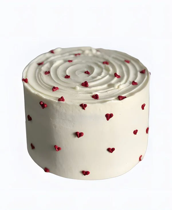 Торт с маленькими сердечками Фото