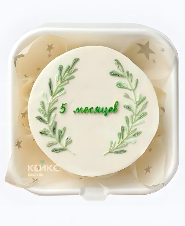 Торт с метрикой с веточками Фото