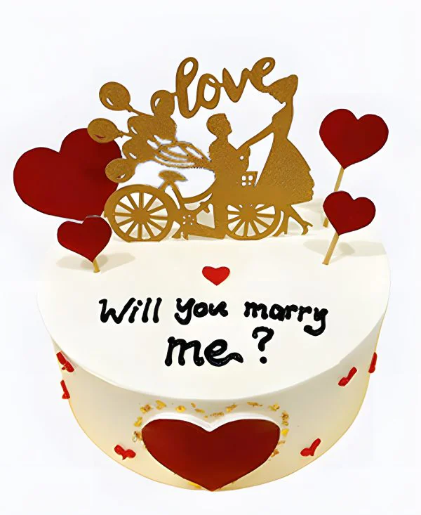 Торт с необычным топпером на сватовство Торт с необычным топпером на сватовство Фото