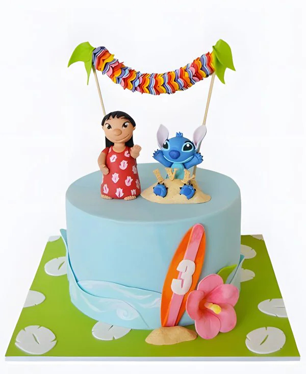 Торт с праздничной растяжкой Фото