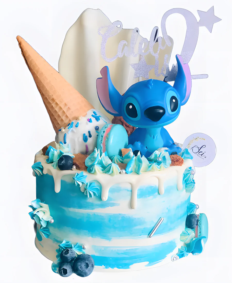 Торт с рожком и голубикой Торт с рожком и голубикой Фото