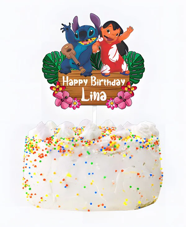 Торт с топпером и посыпкой Фото