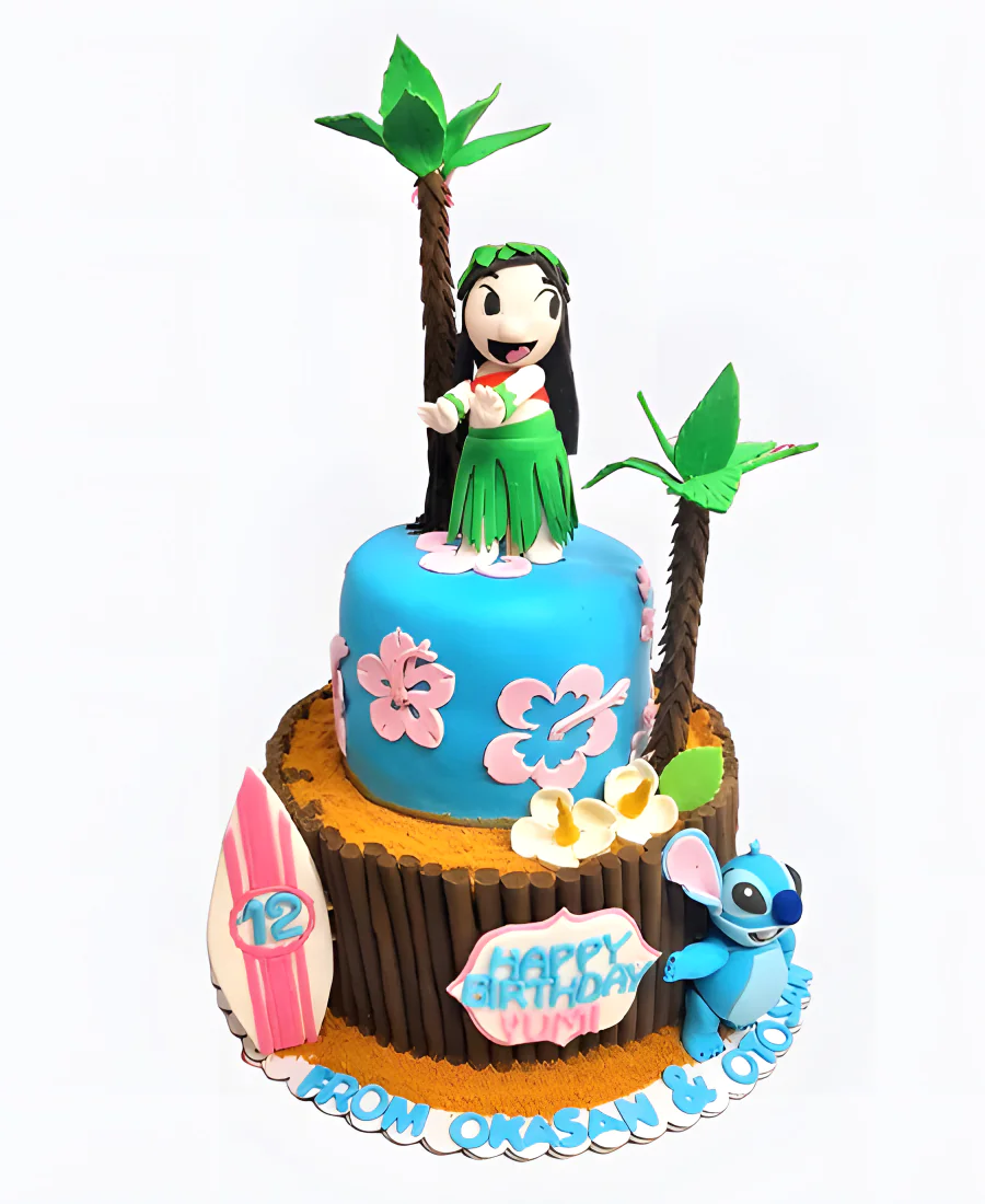 Торт с трубочками и пальмами Торт с трубочками и пальмами Фото