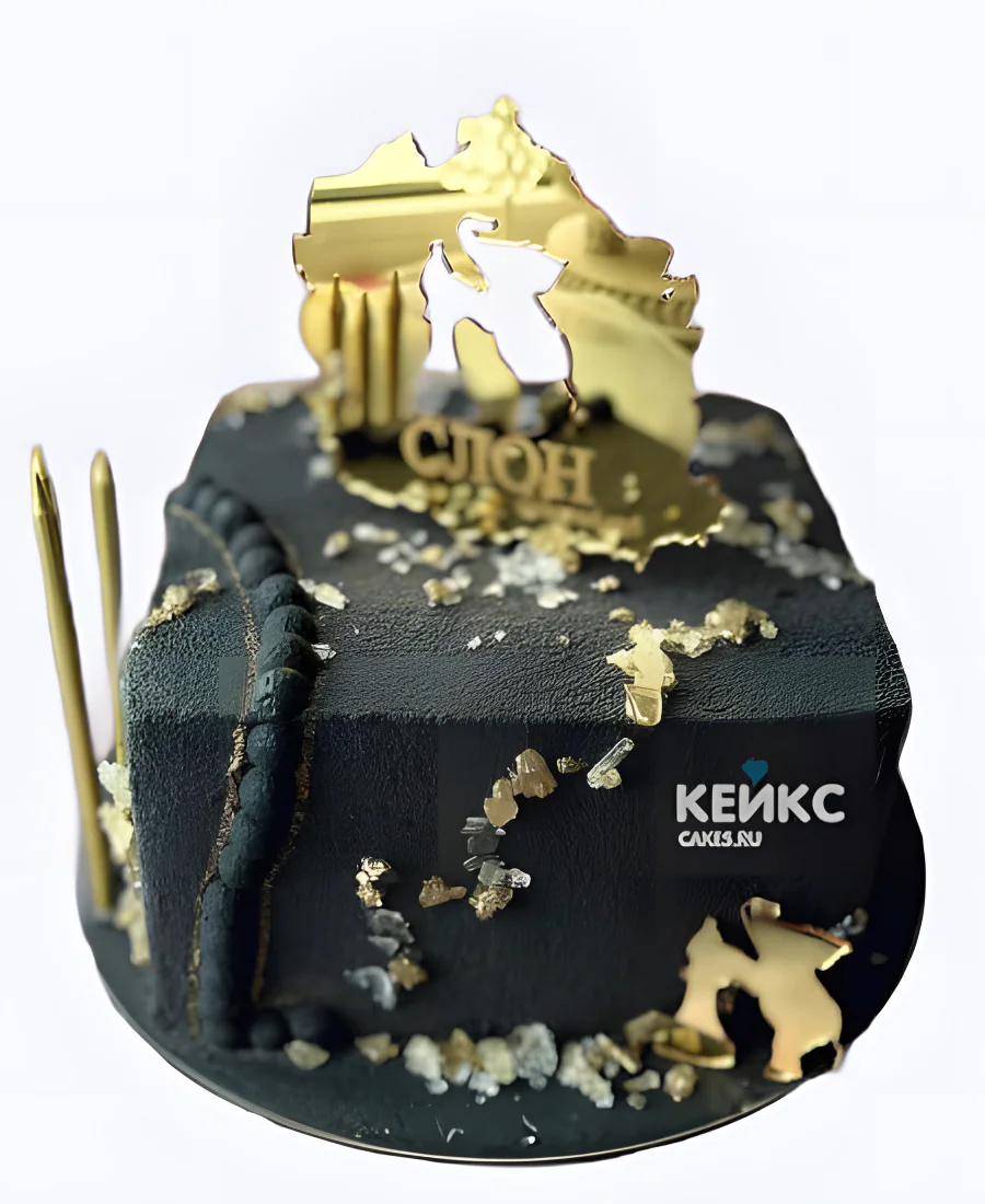 Торт шахматы с золотым топпером Торт шахматы с золотым топпером Фото