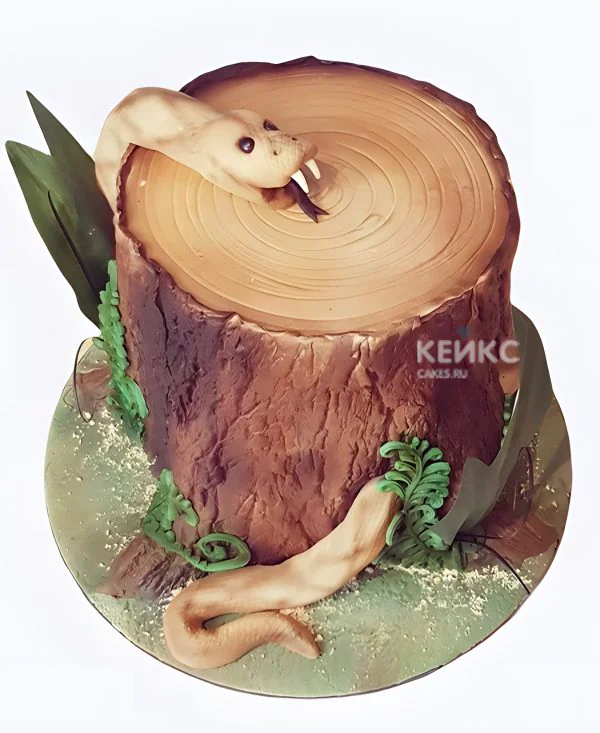 Торт Змея в пне 3D Фото