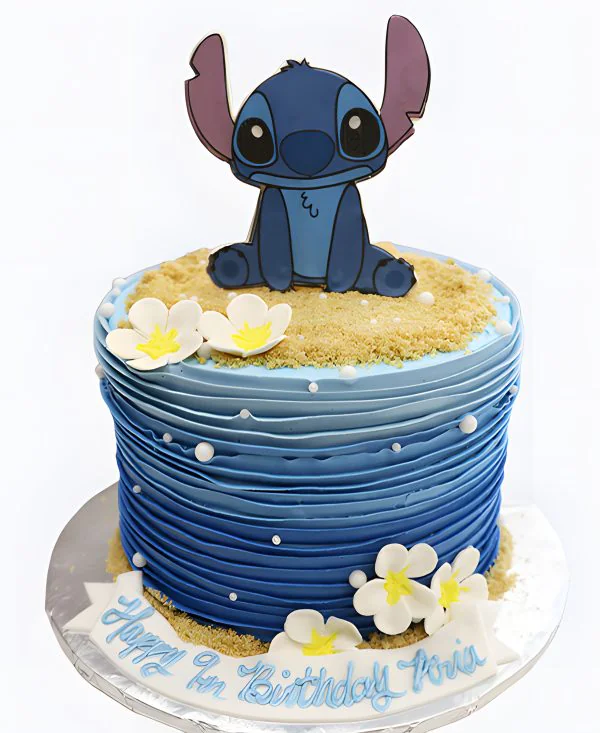 Торт синий рифленый Фото