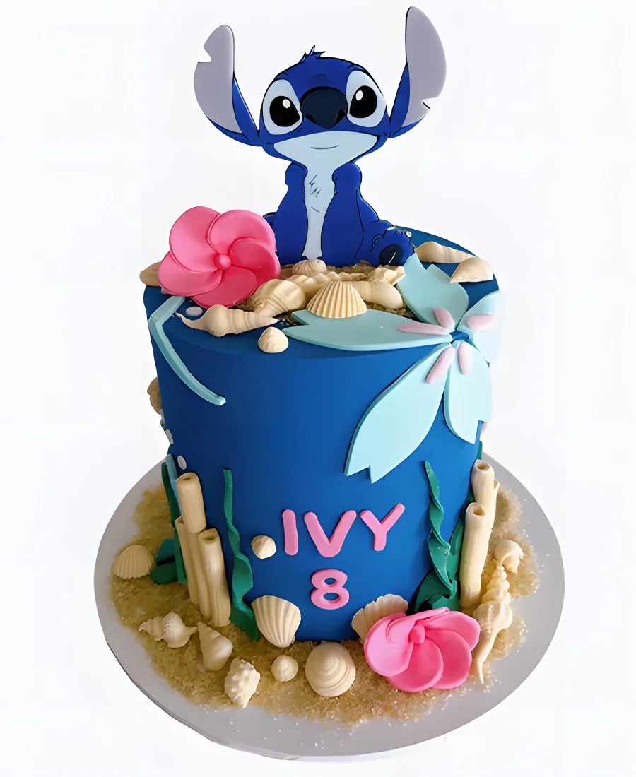 Торт синий с ракушками Торт синий с ракушками Фото