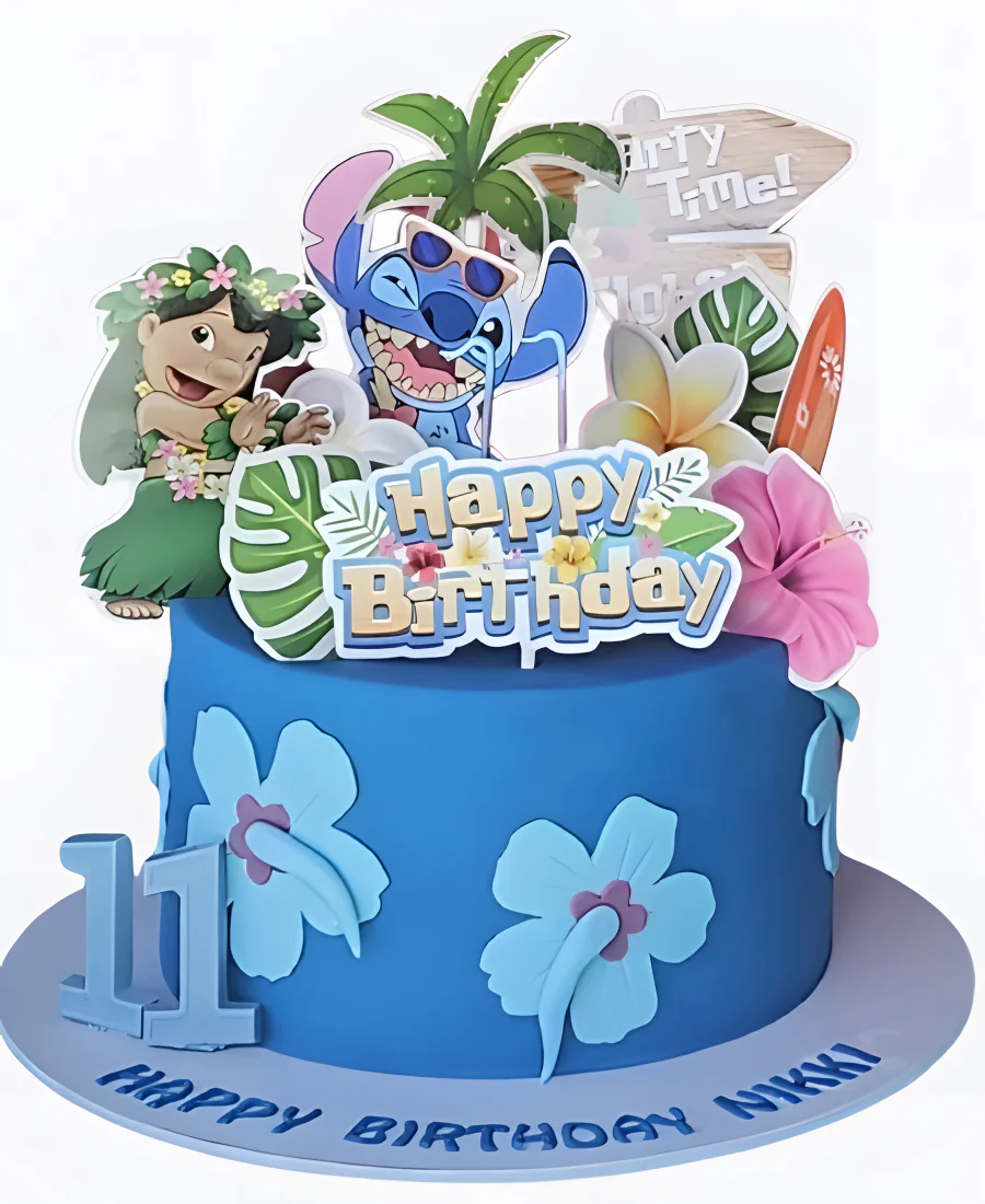 Торт синий с топперами Торт синий с топперами Фото