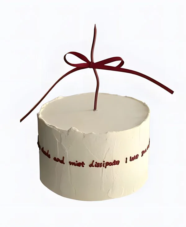 Торт со свечкой с бантиком Фото