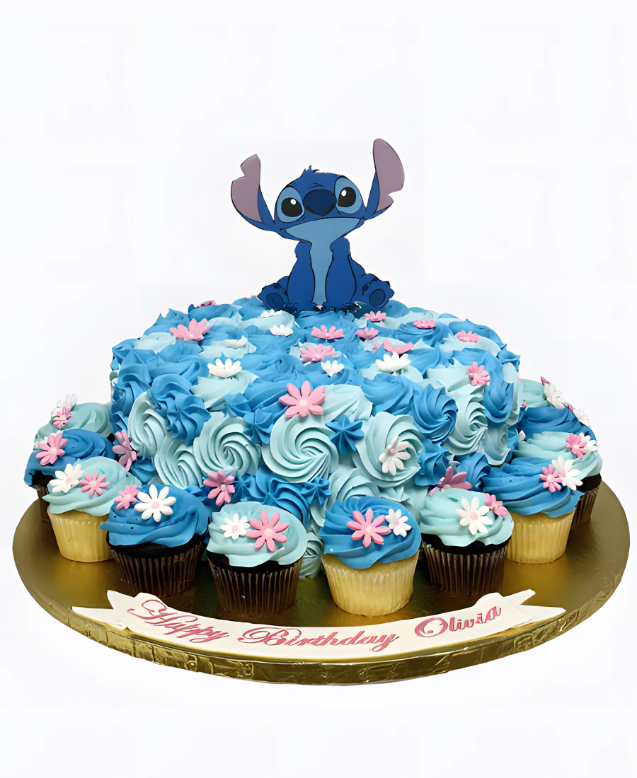 Торт Стич на цветочной полянке Торт Стич на цветочной полянке Фото