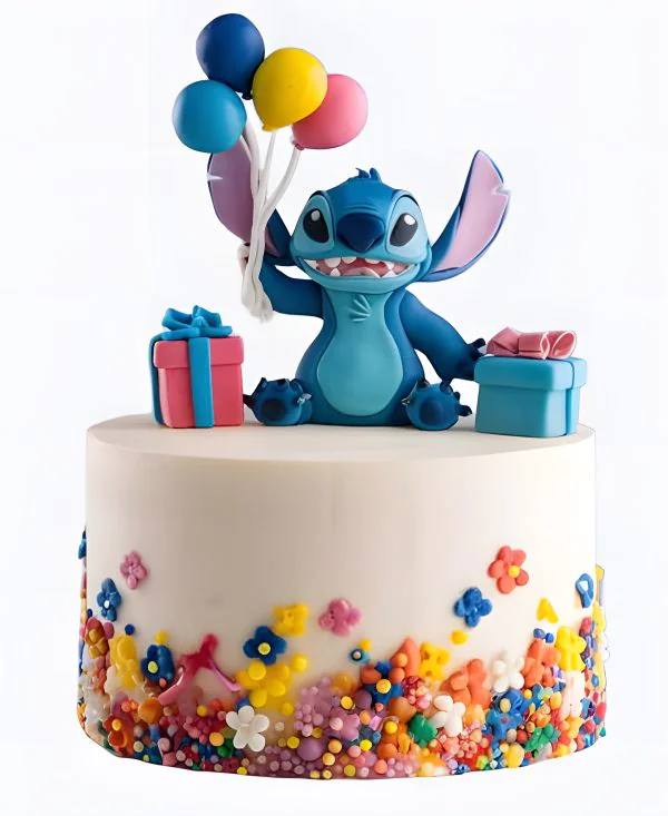 Торт Стич с подарками Фото
