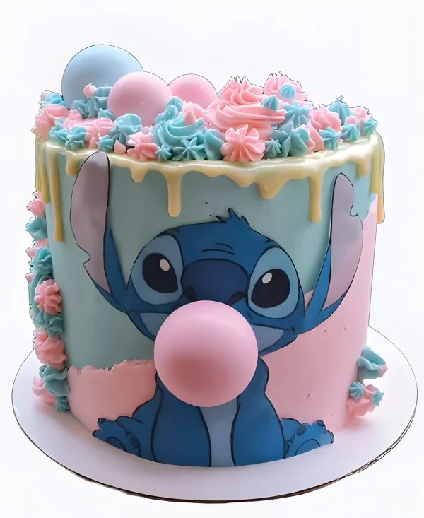 Торт Стич с жвачкой Фото