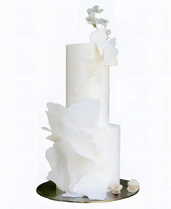 Торт свадебный Белое на белом Фото