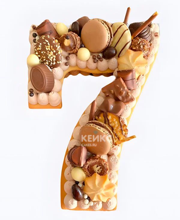 Торт Цифра 7 Шоколадные сладости Торт Цифра 7 Шоколадные сладости Фото